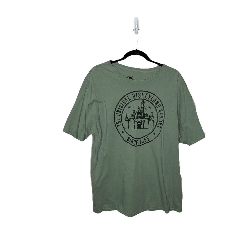 Disney Parks Walt Disney World Shirt Green Cinderella Castle Top Size XL Adult